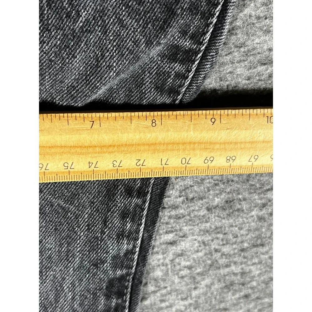 Levi 501 CT Custom Tapered Jeans Men 29x28 Washed Black Marbled Denim Button Fly